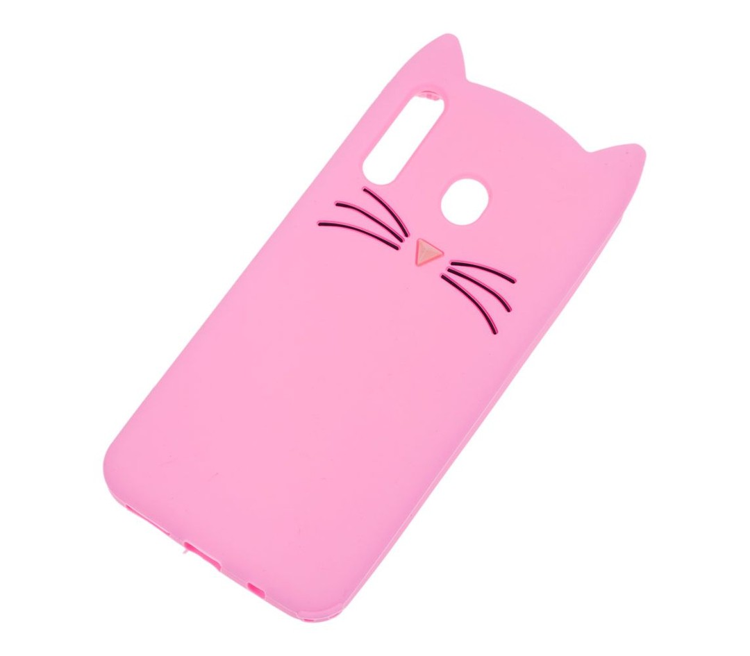 Накладка 3D Cat для Samsung M30 рожева-1