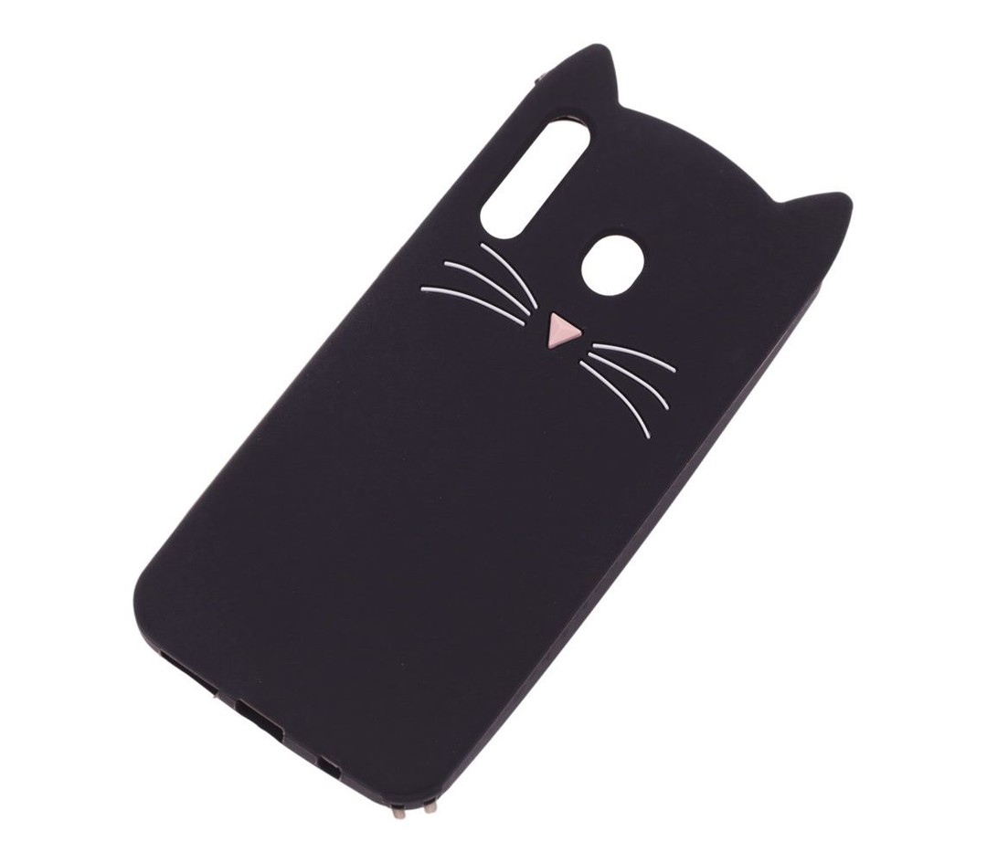 Накладка 3D Cat для Samsung M30 чорна-1