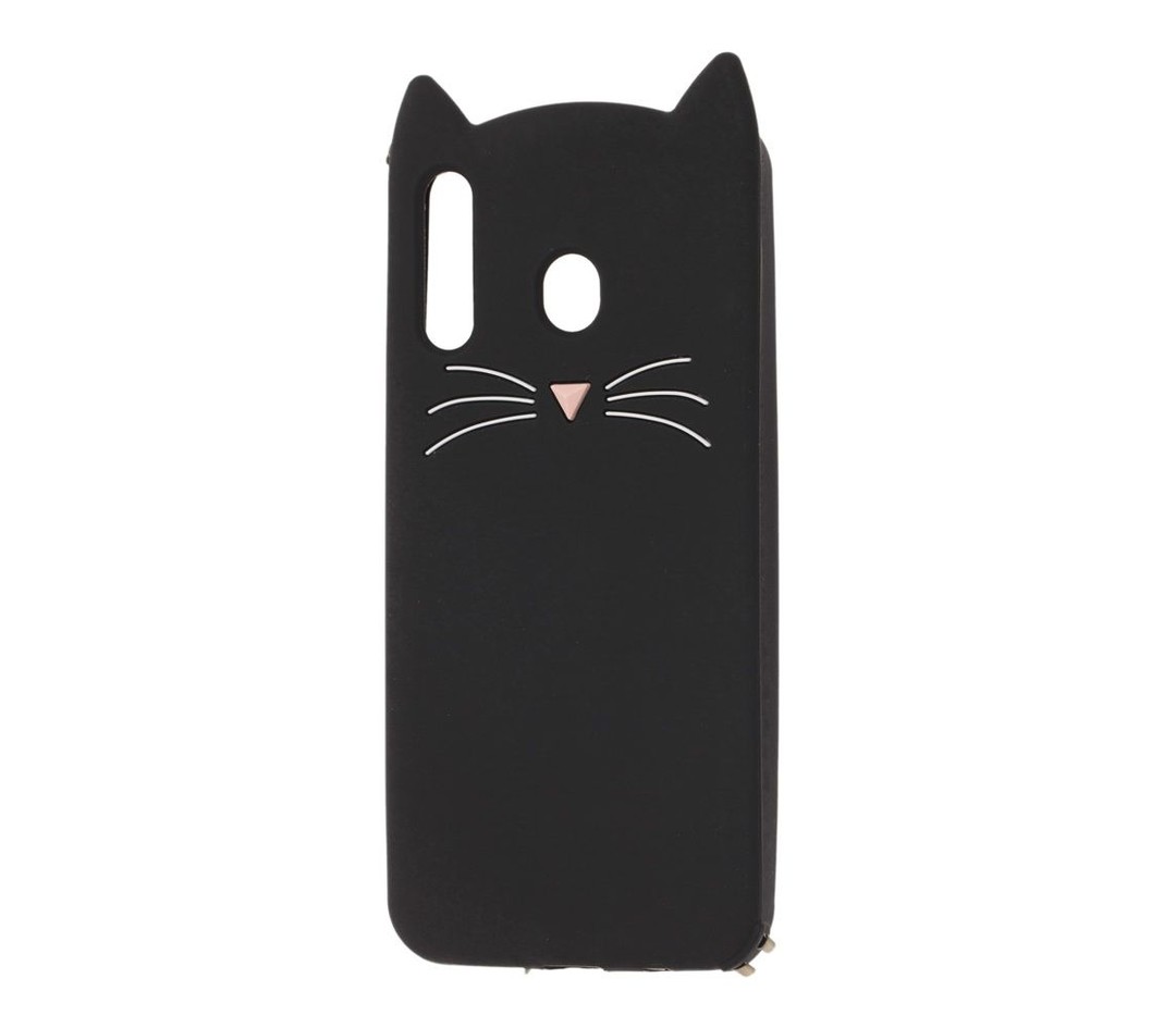 Накладка 3D Cat для Samsung M30 чорна-0