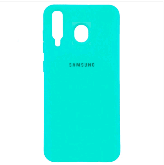 Накладка Silicone Case Full для Samsung M30 2019 M305 бірюзовий-0