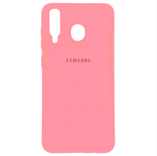 Накладка Silicone Case Full для Samsung M30 2019 M305 рожевий-0