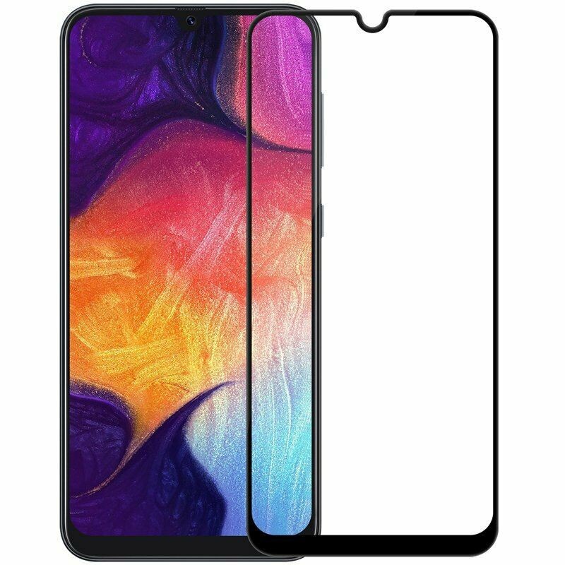 Захисне скло 9D Full Glue для Samsung M30s/M21/M31/A50/A50s з чорною рамкою-0