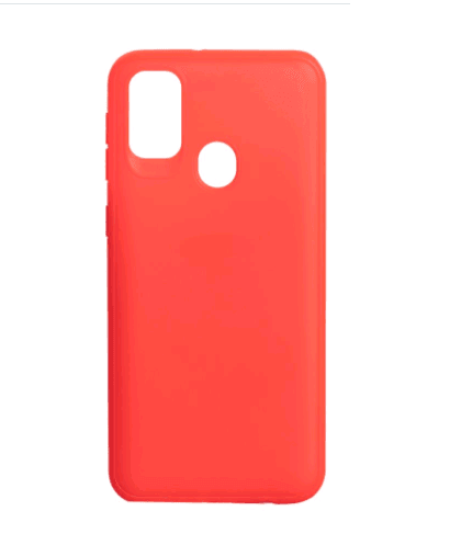 Чохол Full Silicone case для Samsung M30s червоний з логотипом-0