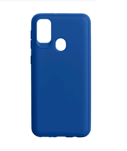 Чохол Full Silicone case для Samsung M30s синій з логотипом-0