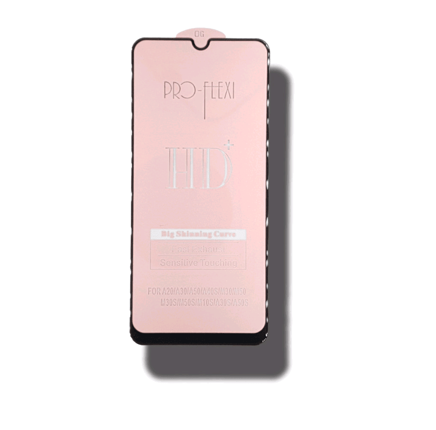 Захисне скло Flexi HD+ для Samsung A20/A30 з чорною рамкою-0