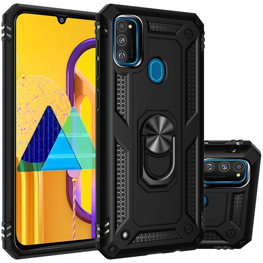 Накладка під магнітний тримач Serge Ring для Samsung M30s (Чорний)-0