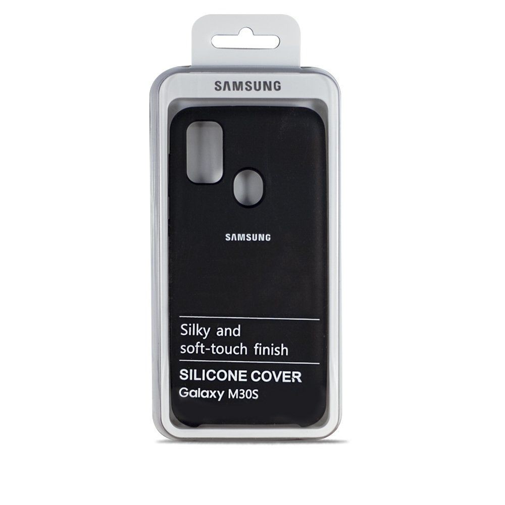 Накладка Silicone Case для Samsung M30s/M21 (чорна)-0
