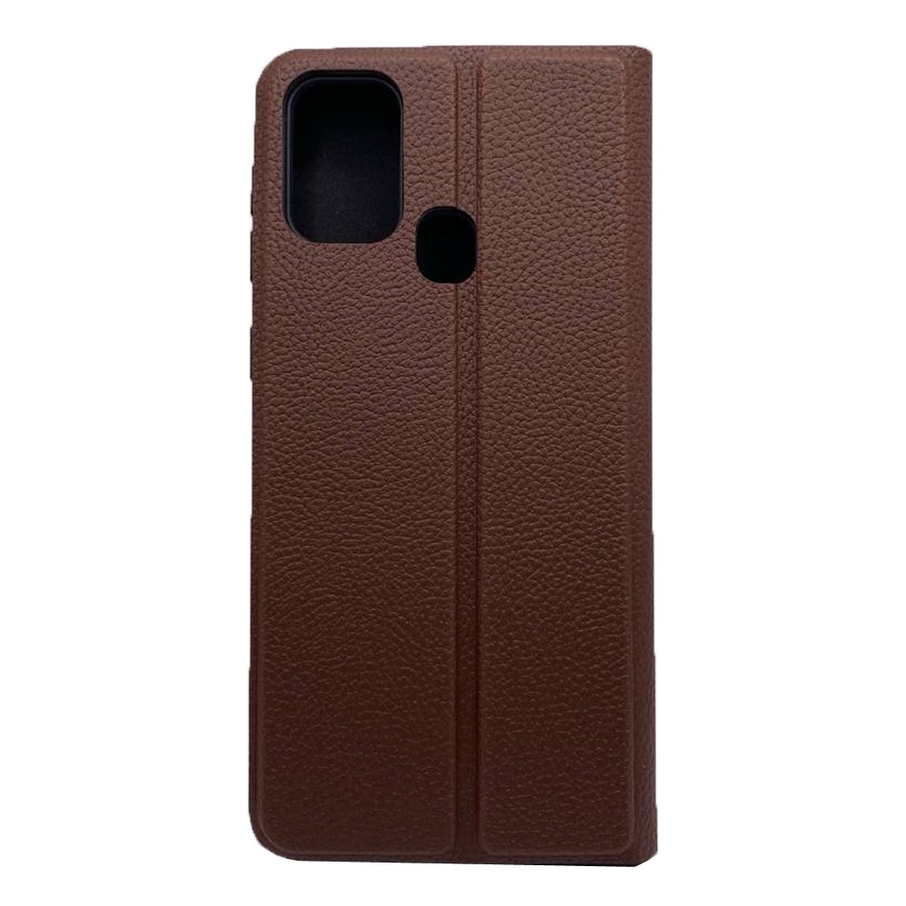 Книжка Leather Flip case для Samsung M30s/M21 (Brown)-1
