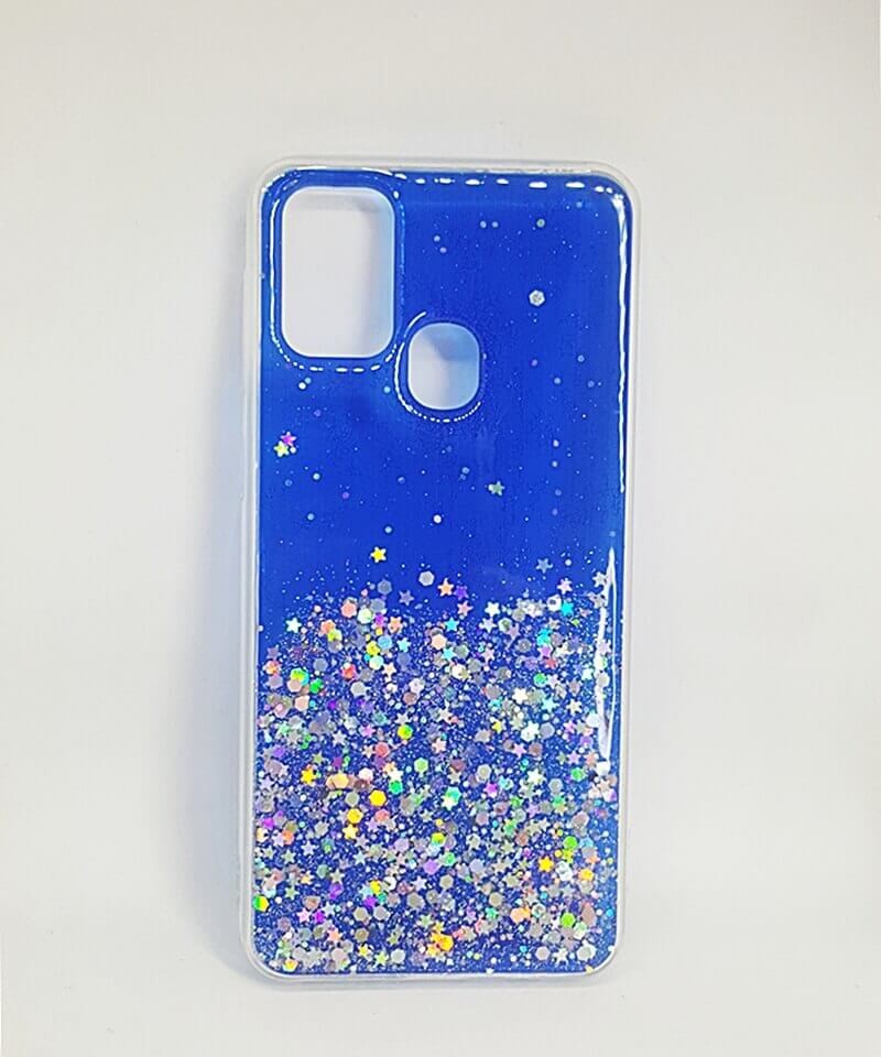 Накладка Star Glitter для Samsung M31 синя-0