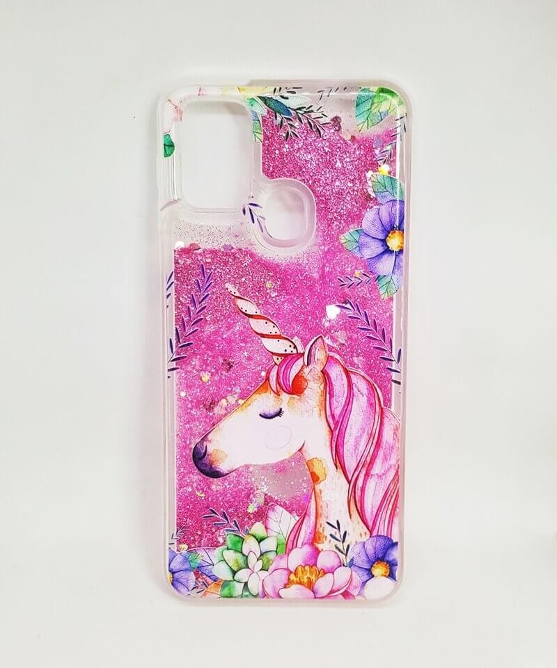 Накладка Fluid Painted для Samsung M31 "Єдиноріг з квітами"-0