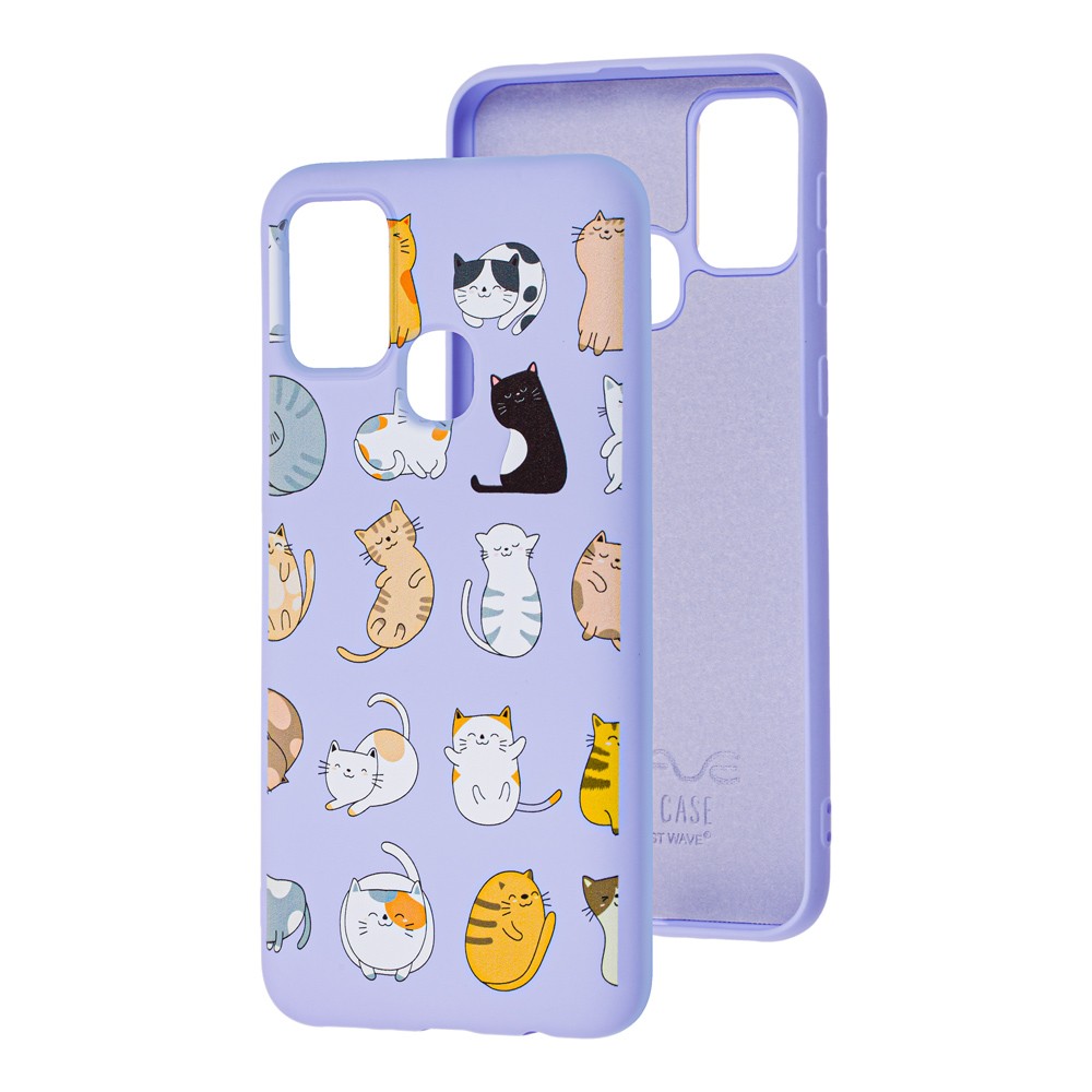 WAVE Fancy для Samsung M31 (M315) (funny cats/light purple)-0