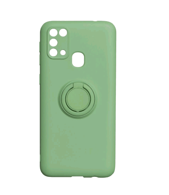 Накладка ColorRing з кільцем для Samsung M31 зелена-0