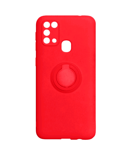 Накладка ColorRing з кільцем для Samsung M31 червона-0