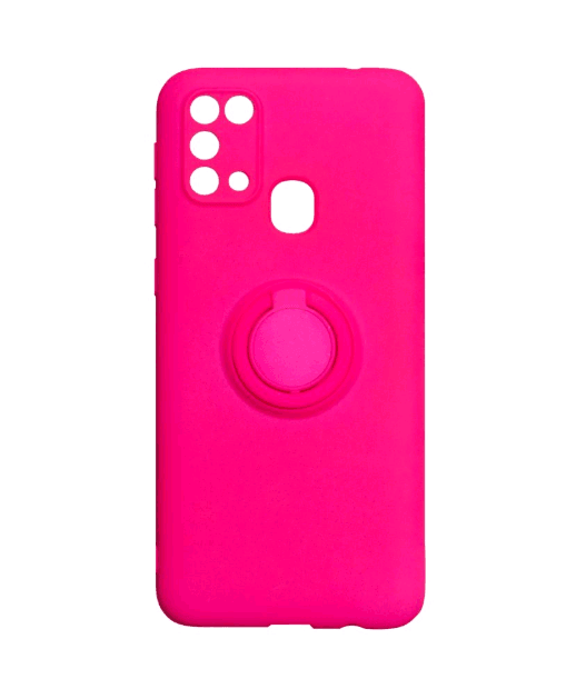 Накладка ColorRing з кільцем для Samsung M31 рожева-0