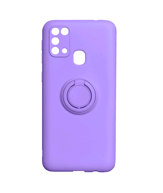 Накладка ColorRing з кільцем для Samsung M31 фіолетова-0