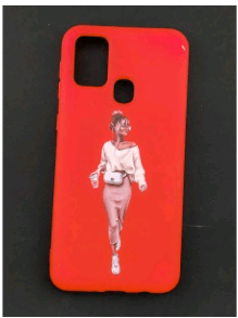 Накладка Silicone ART для Samsung M31 "Lady Red"-0