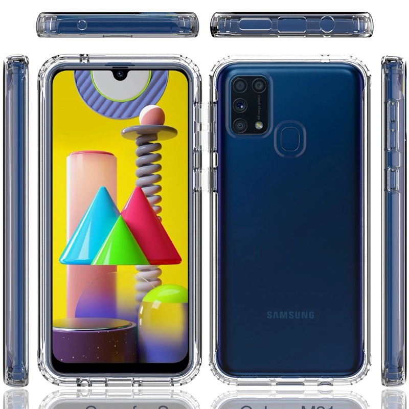 Накладка Full Body для Samsung M31 прозора (силікон+пластик)-1