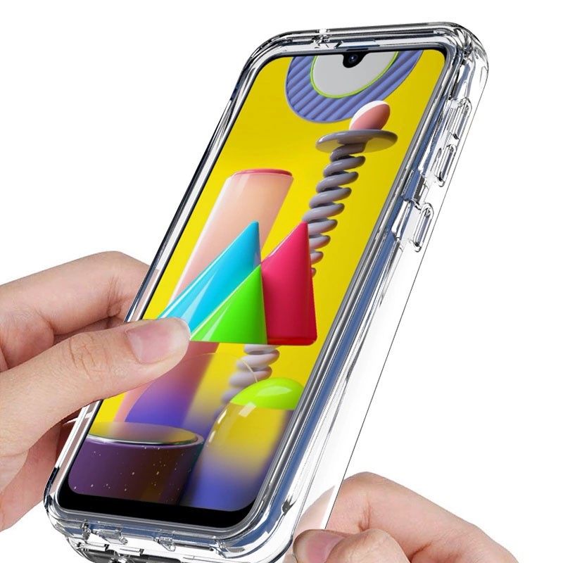 Накладка Full Body для Samsung M31 прозора (силікон+пластик)-4
