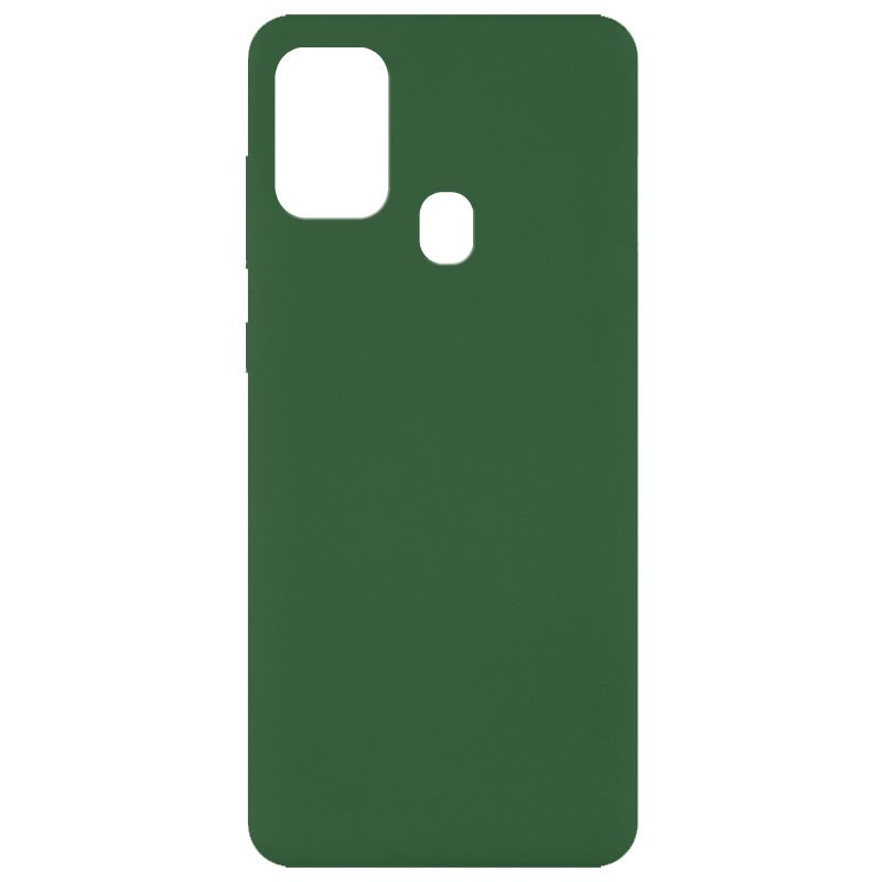 Silicone Cover Full without Logo (A) для Samsung M31 (Dark Green)-0
