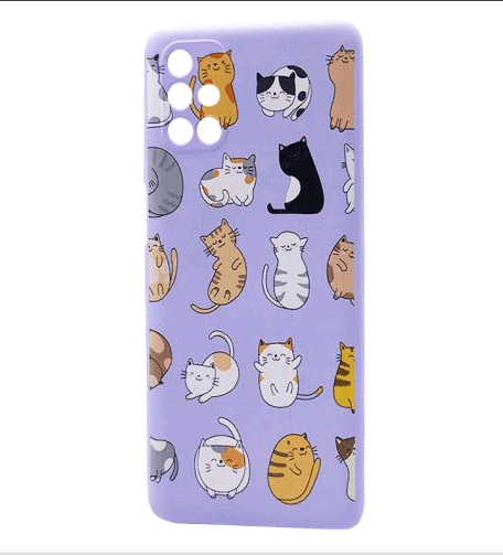 WAVE Fancy для Samsung M31s (funny cats/light purple)-0