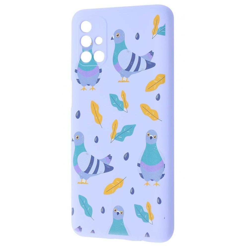 WAVE Fancy для Samsung M31s (pigeon with sunflower seeds/light purple)-0