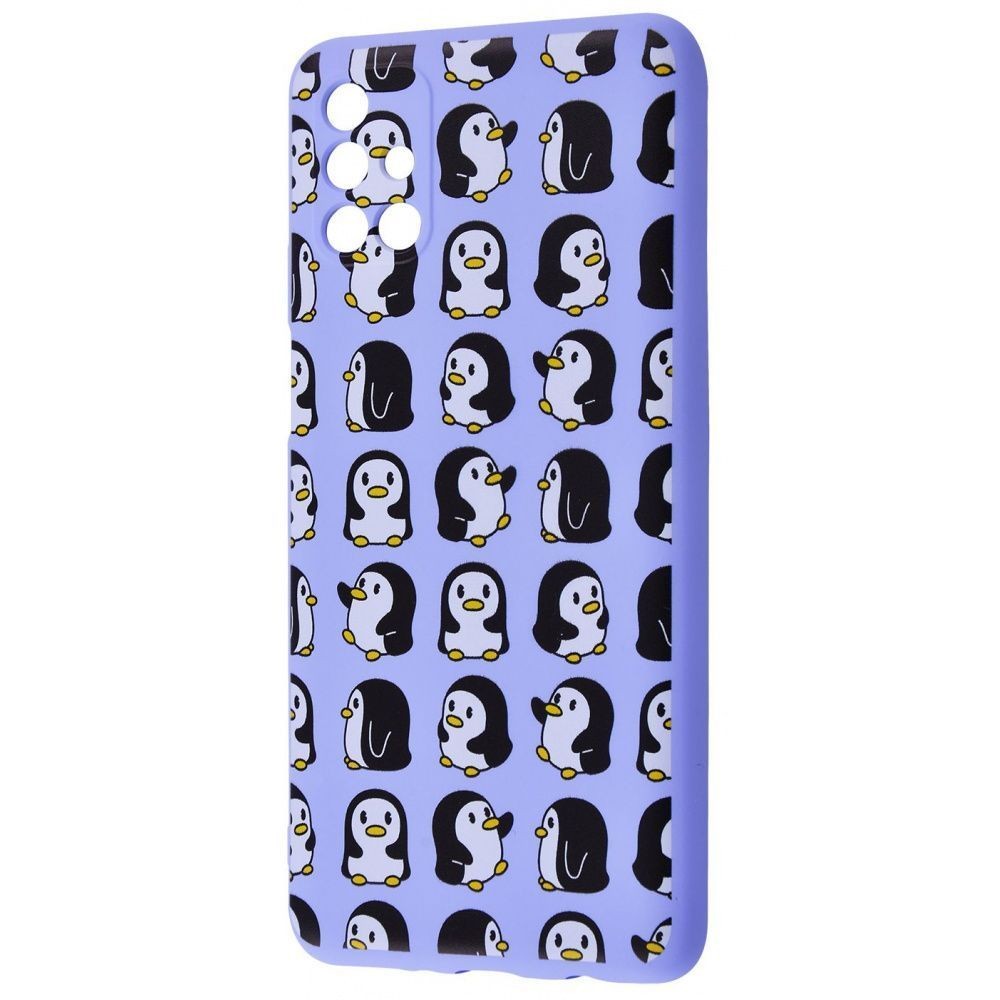 WAVE Fancy для Samsung M31s (penguins/light purple)-0