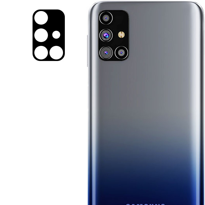 Гнучке захисне скло 0.18mm на камеру для Samsung M31s чорне-0