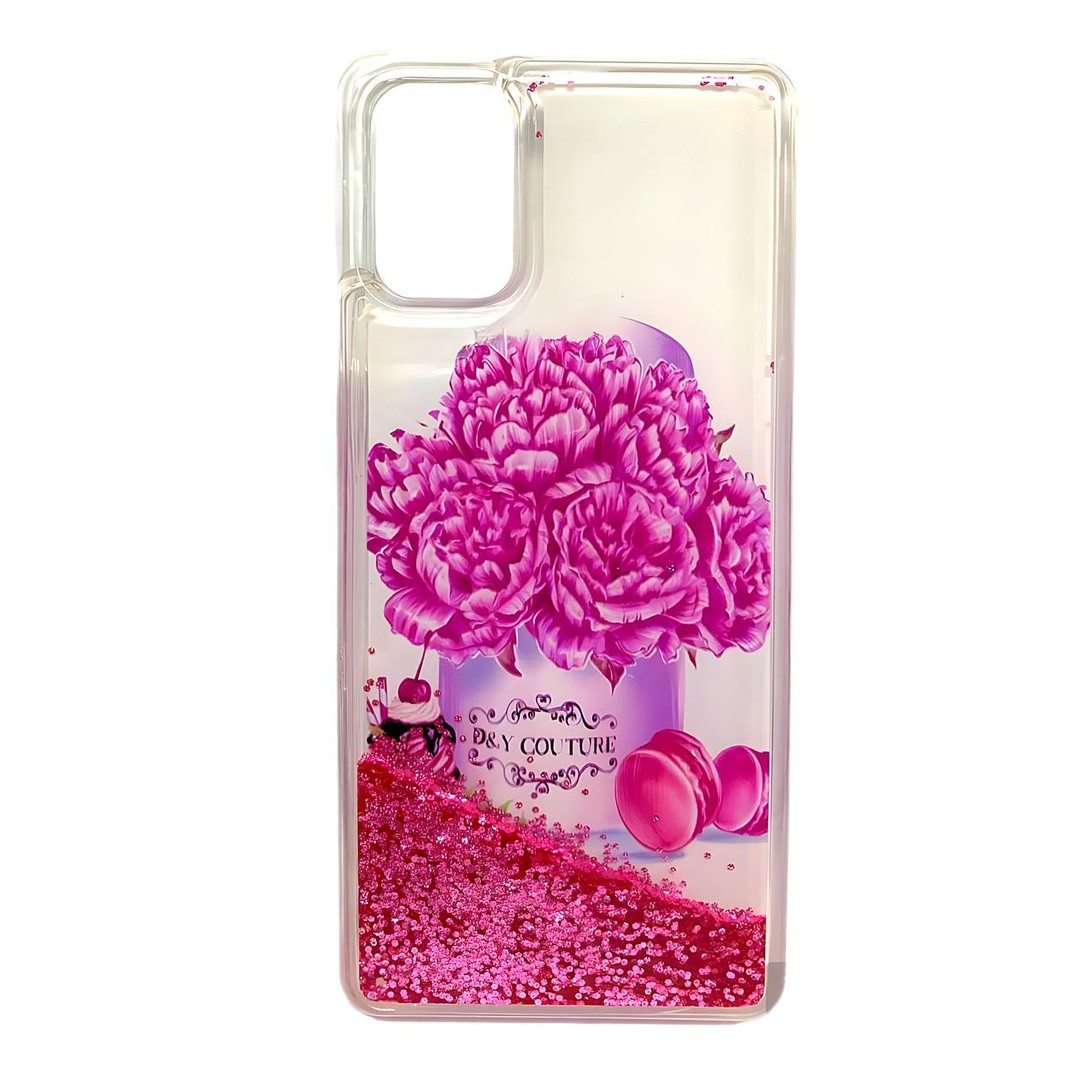 Накладка Fluid Painted для Samsung M31s "Букет піонів" (переливається)-0