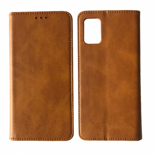 Книжка Black TPU Magnet для Samsung M51 Коричнева-0
