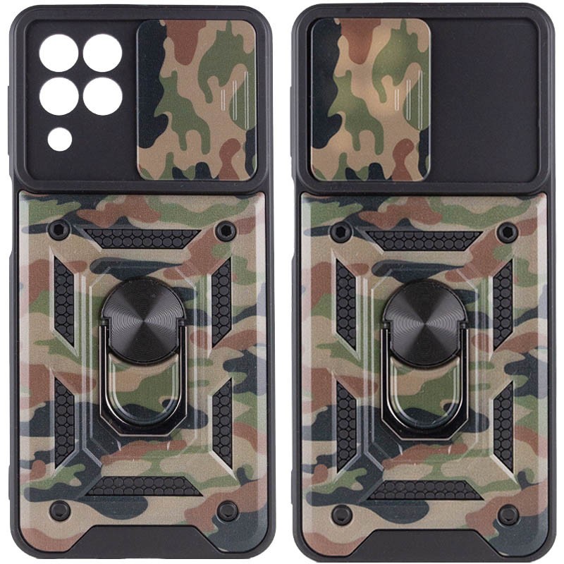Накладка Camshield Serge Ring Camo для Samsung M33 Камуфляж, коричневий-0