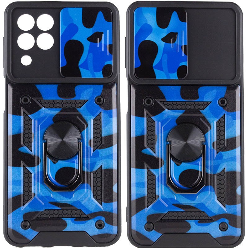 Накладка Camshield Serge Ring Camo для Samsung M33 Камуфляж, синій-0