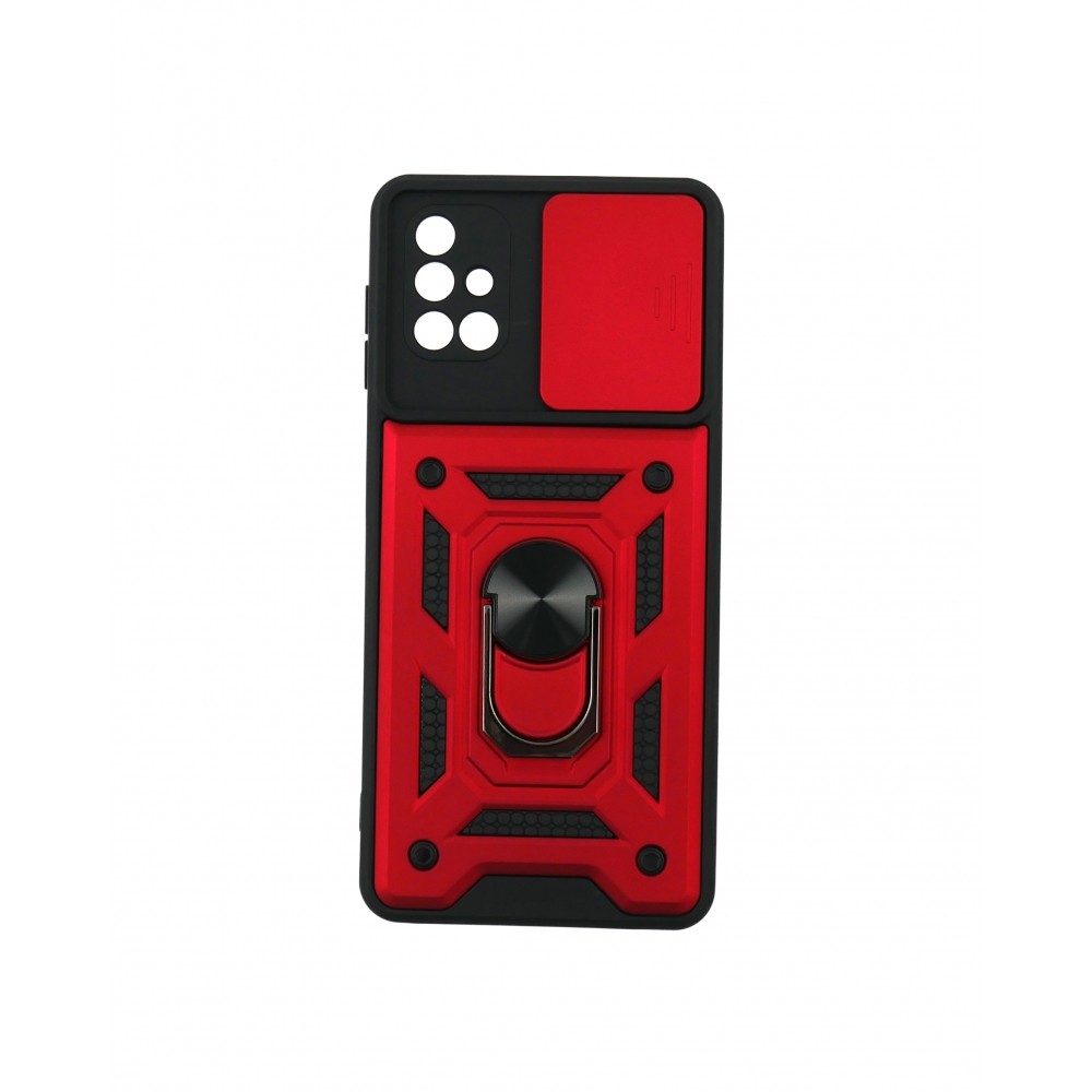 Накладка Camshield Black TPU для Samsung M51 з червоною шторкою-0