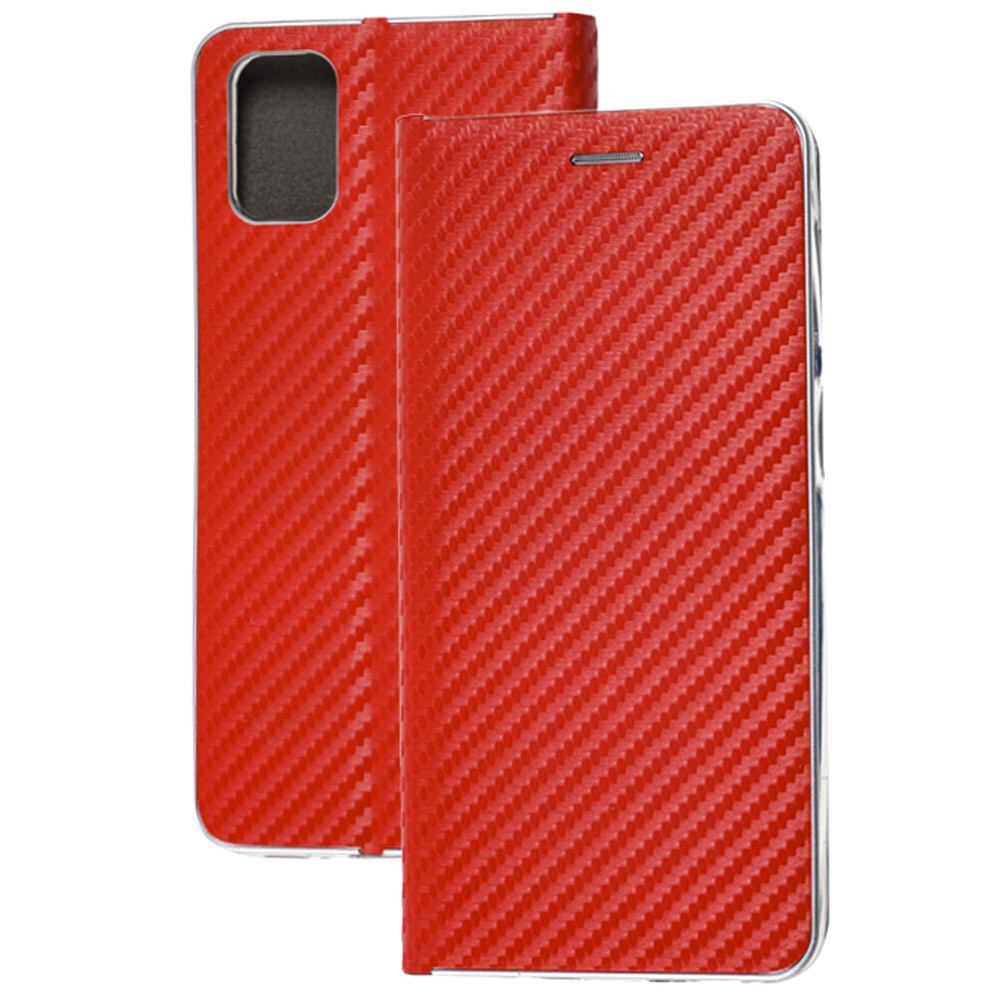 Книжка Carbon для Samsung M51 червона-0