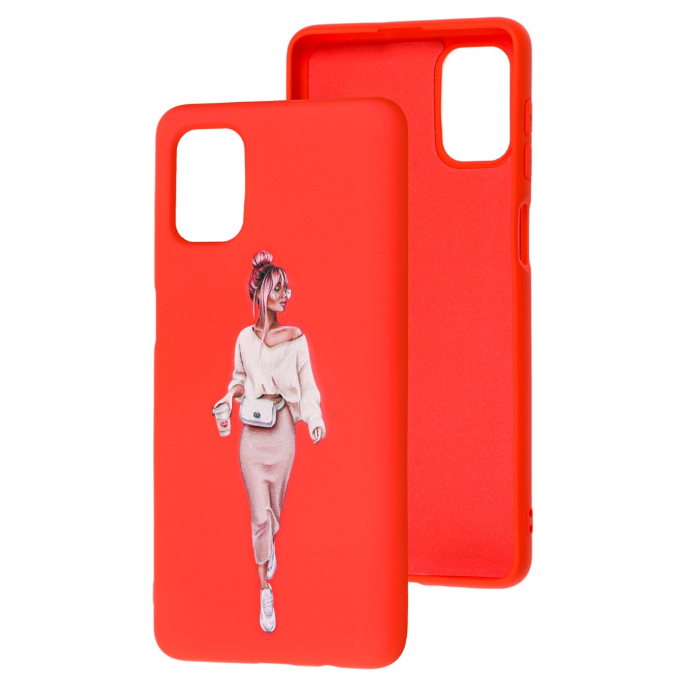 Накладка Silicone ART для Samsung M31s "Lady Red"-0