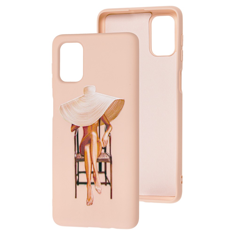 Накладка Silicone ART для Samsung M31s  "Lady with Hat"-0