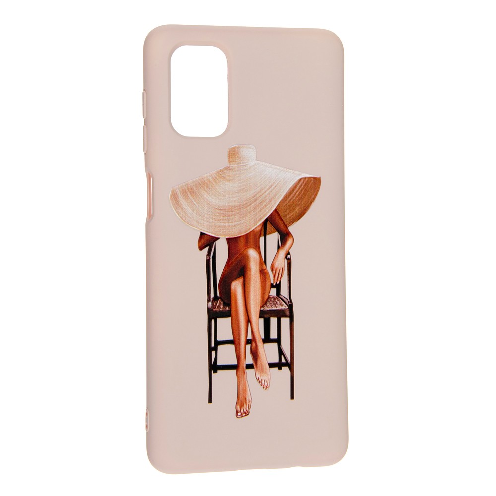 Накладка Silicone ART для Samsung M51 "Lady with Hat"-0