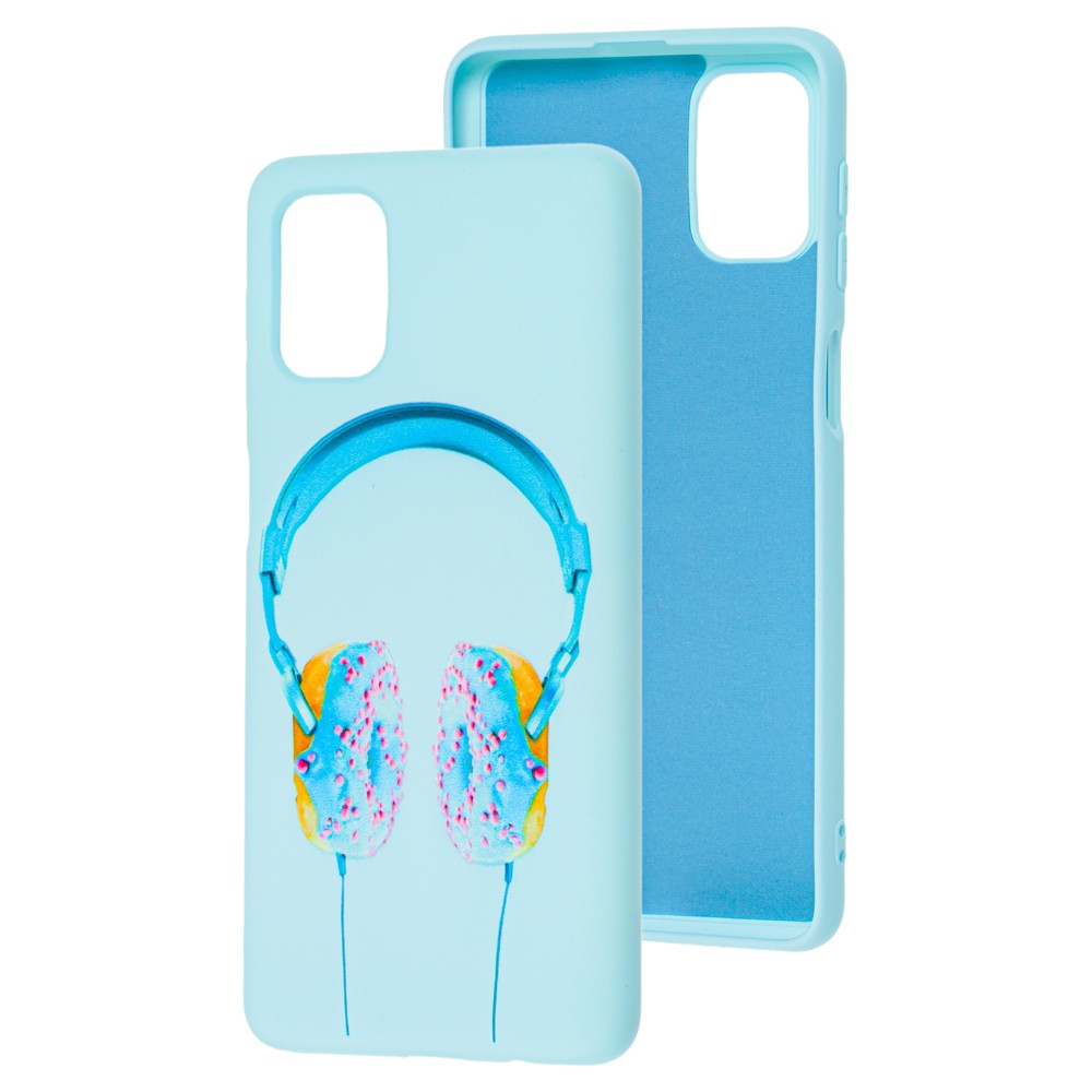 Накладка Silicone ART для Samsung M51 "Навушники"-0
