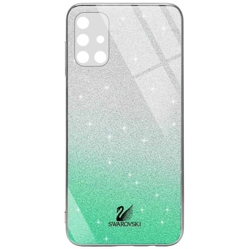 Накладка Glass SW для Samsung M51 Бірюзова-0