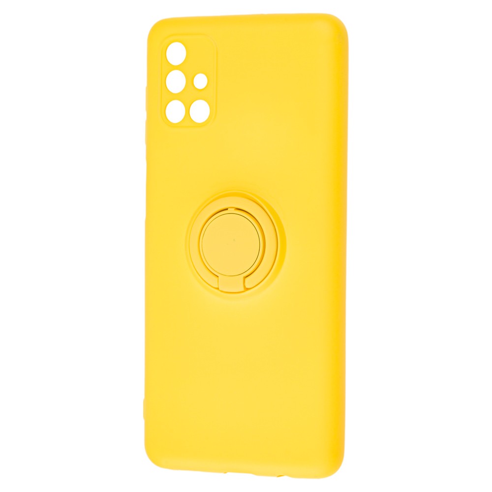 Накладка ColorRing з кільцем для Samsung M51 жовта-0