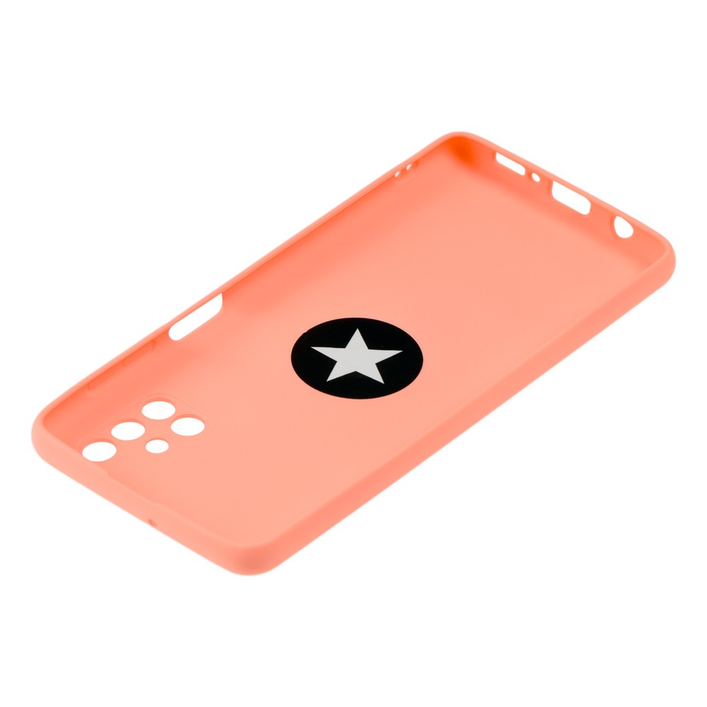 Накладка ColorRing з кільцем для Samsung M51 персикова-2