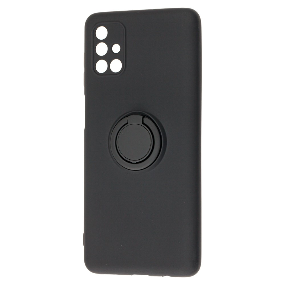 Накладка ColorRing з кільцем для Samsung M51 чорна-0