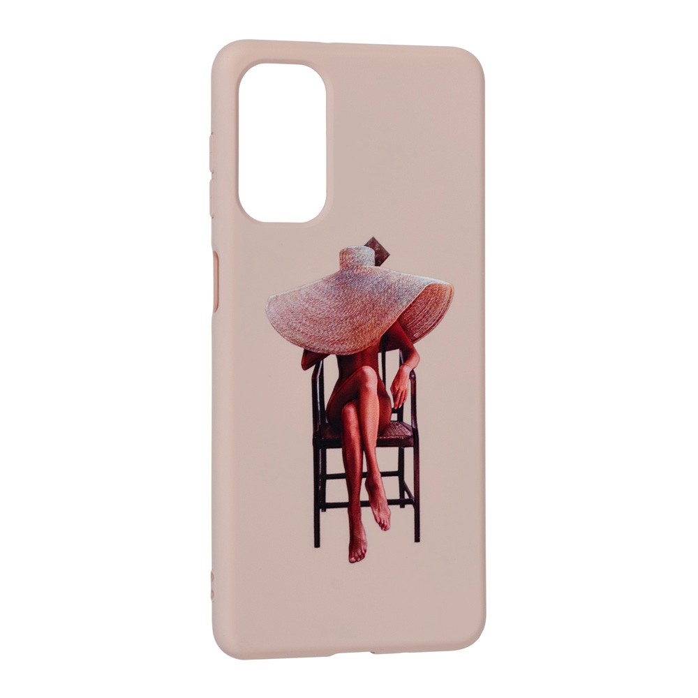 Накладка Silicone ART для Samsung M52 "Lady with Hat"-0