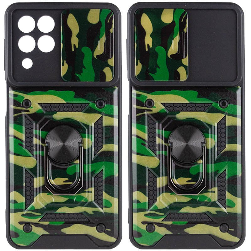 Накладка Camshield Serge Ring Camo для Samsung M53 Камуфляж, зелений-0