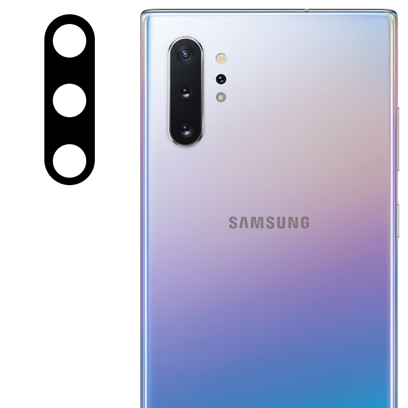 Захисне скло на камеру для Samsung Note 10/Note 10 Plus чорне (без упаковки)-0