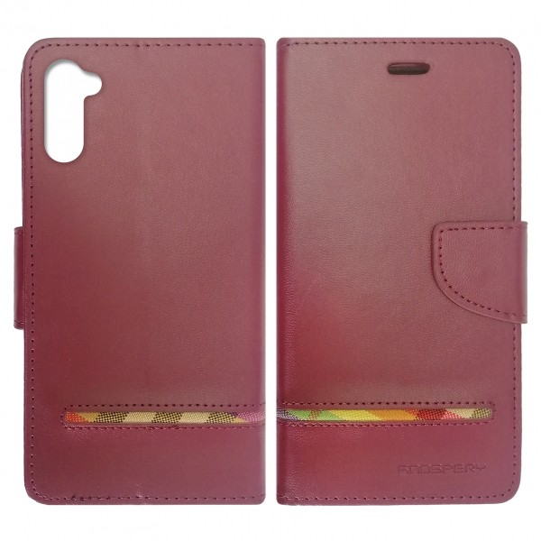Книжка MERCURY PERSONA DIARY для Samsung Note 10 wine red-0