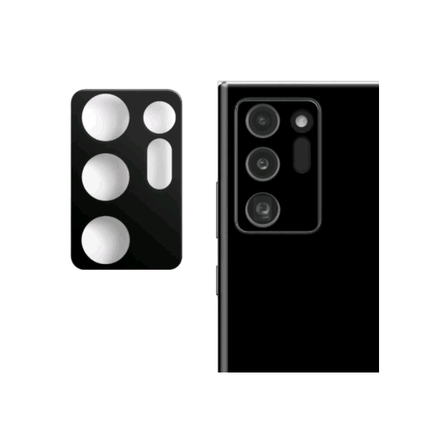 Гнучке захисне скло 0.18mm на камеру для Samsung Note 20 Ultra чорне-0