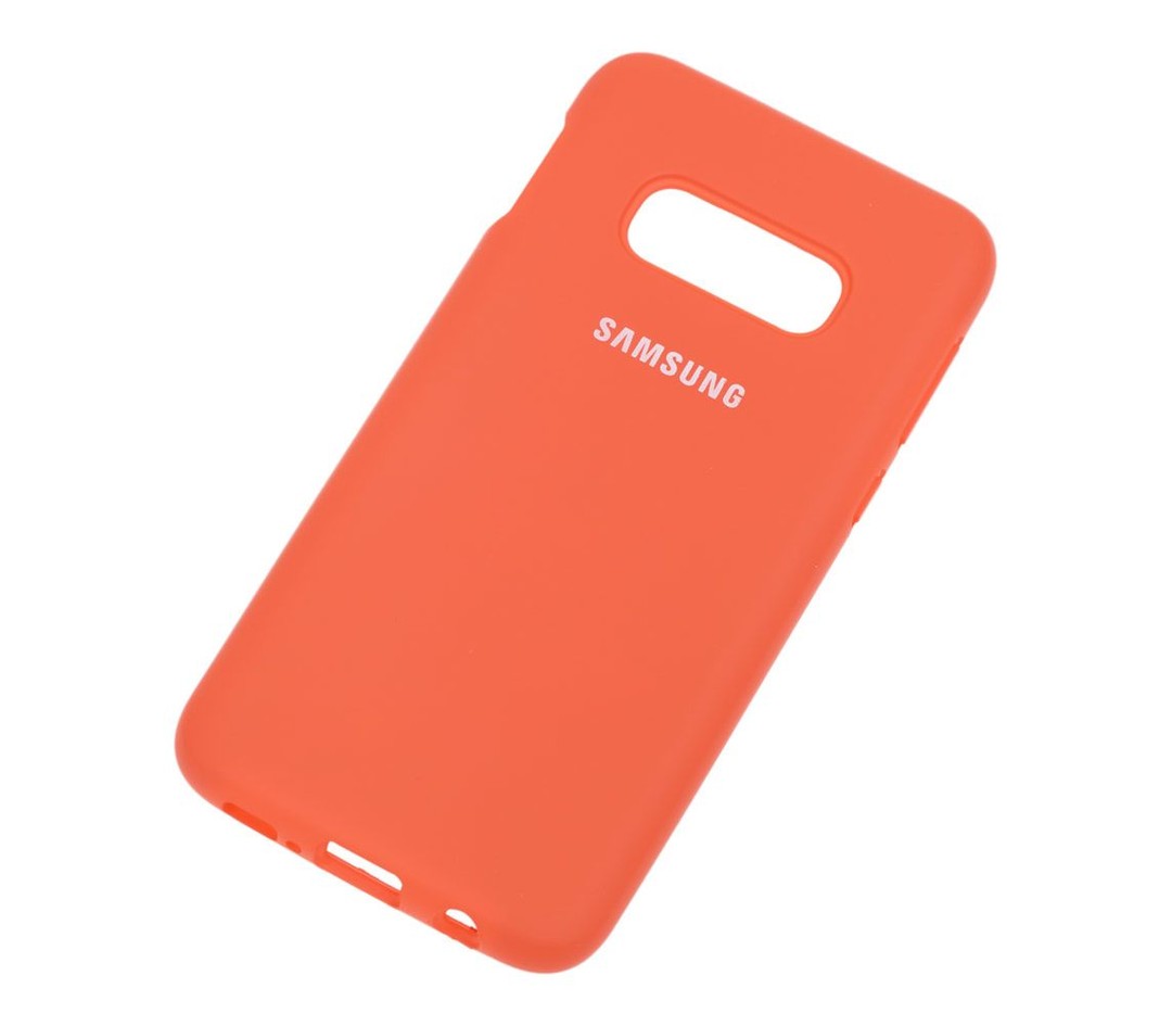 Накладка Full Silicone Case для Samsung S10 Plus (Orange)-1