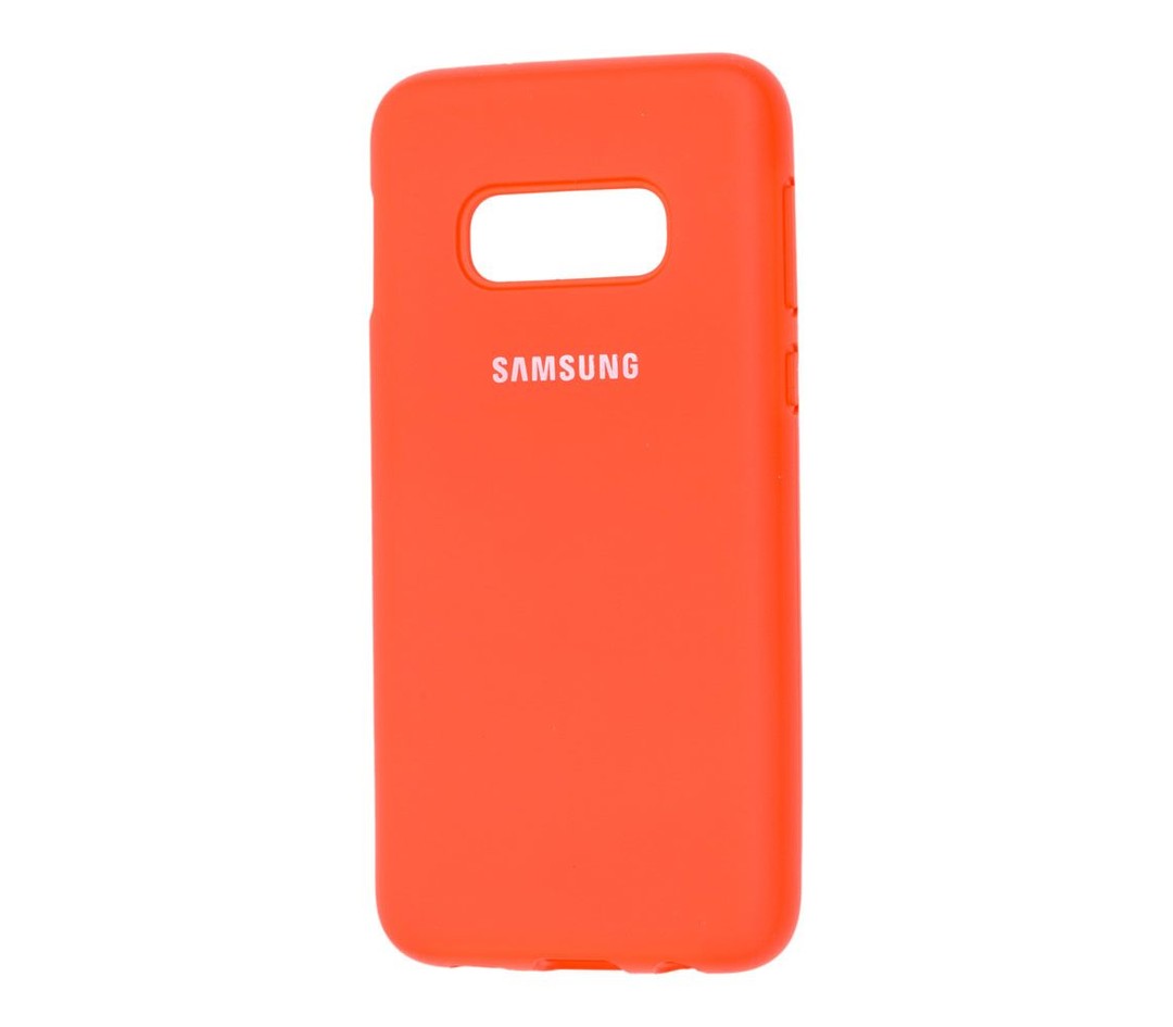 Накладка Full Silicone Case для Samsung S10 Plus (Orange)-0