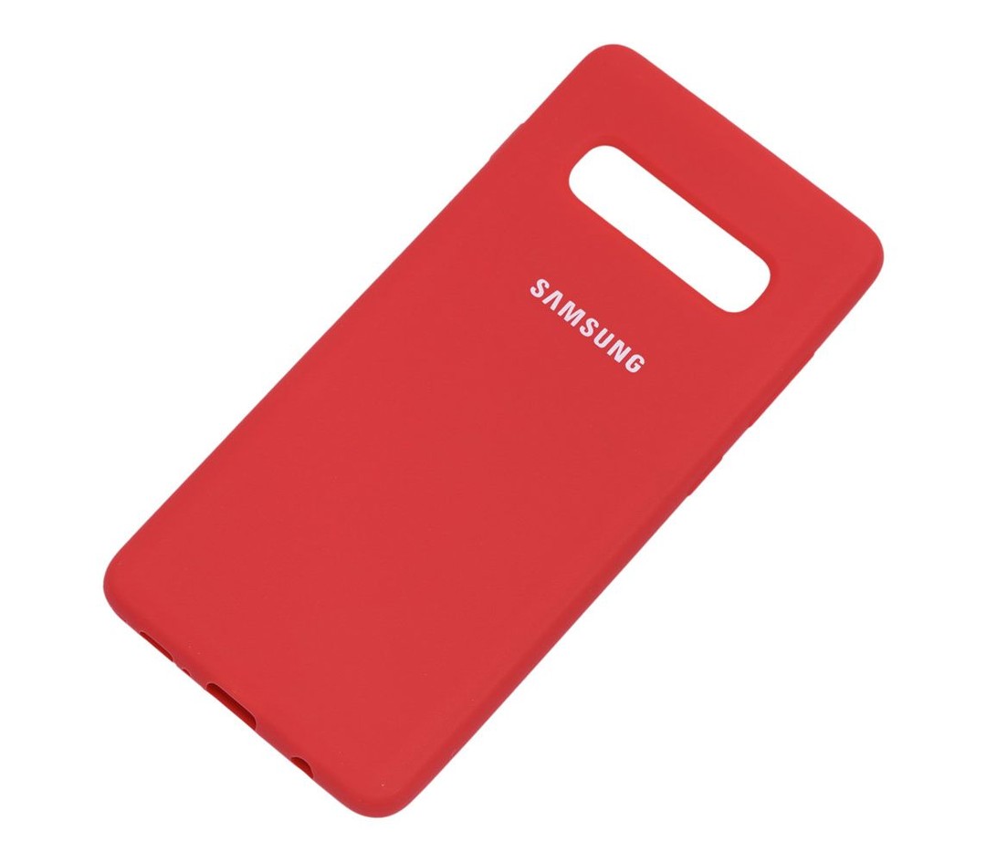Накладка Full Silicone Case для Samsung S10 Plus (Red)-1