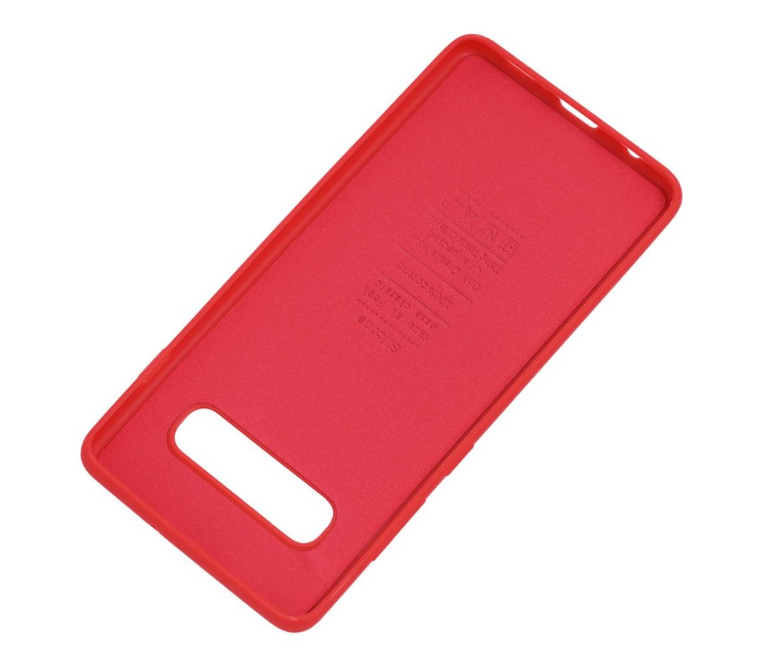 Накладка Full Silicone Case для Samsung S10 Plus (Red)-2